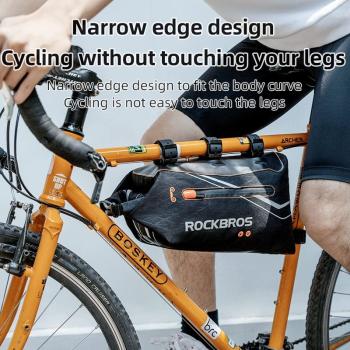 Preview: 30120016001 ROCKBROS Bicycle Frame Bag Waterproof Bike Bag Frame 3.5L Triangle Bag Black for Mountain Bike Road Bike